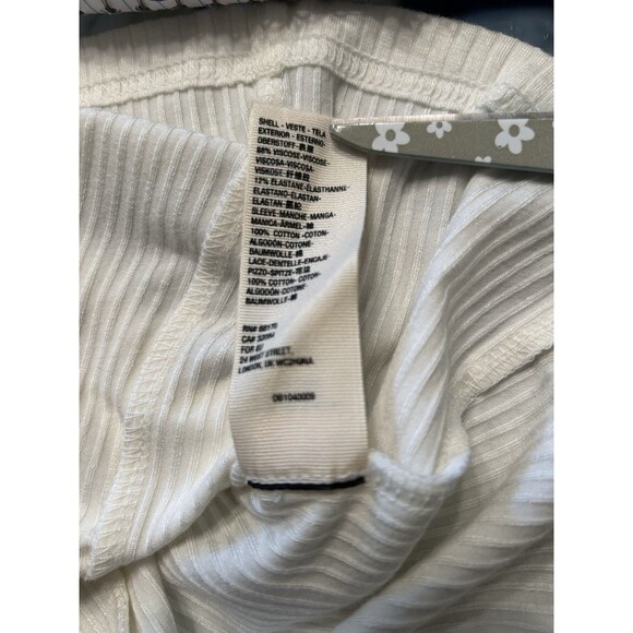 Free People Something Special White Top Puff Sleeves NWT Size XL - Picture 11 of 11